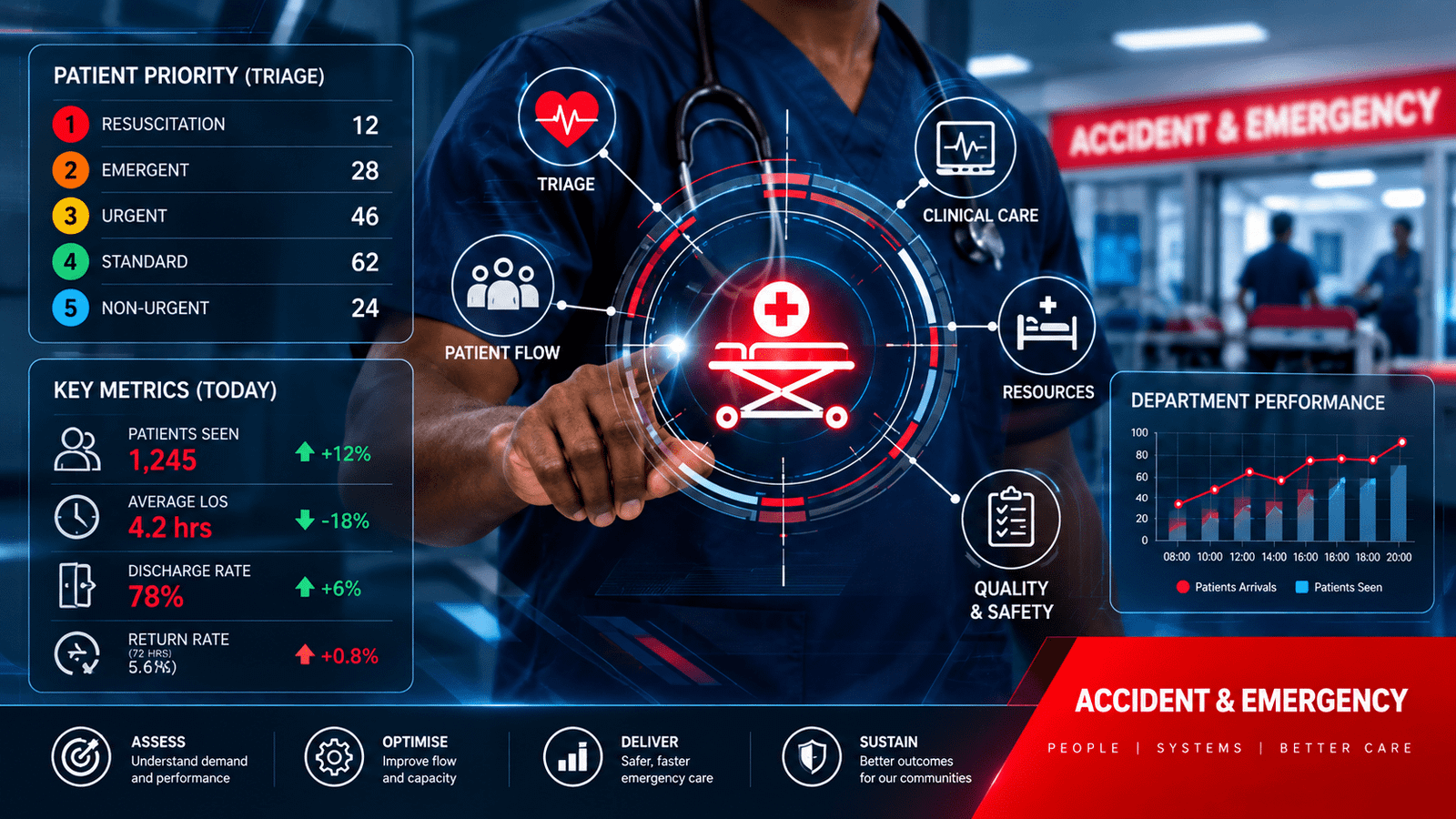 Controlled emergency operational leadership in a Ghanaian/African hospital.